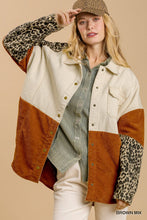 Load image into Gallery viewer, Mineral wash color block mixed print jacket
