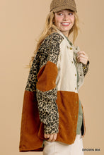 Load image into Gallery viewer, Mineral wash color block mixed print jacket

