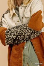 Load image into Gallery viewer, Mineral wash color block mixed print jacket
