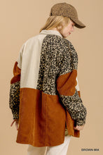 Load image into Gallery viewer, Mineral wash color block mixed print jacket
