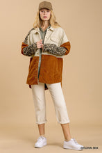Load image into Gallery viewer, Mineral wash color block mixed print jacket
