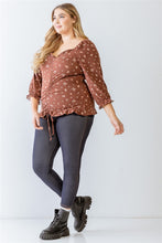 Load image into Gallery viewer, Plus Floral Print Ruched Ruffle Detail Smocked Back Top
