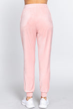 Load image into Gallery viewer, Waist Elastic Velour Long Jogger Pants
