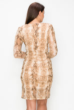 Load image into Gallery viewer, Shirring Animal Print Dress
