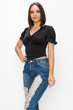 Load image into Gallery viewer, Corset Bustier V-neck Crop Top
