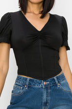 Load image into Gallery viewer, Corset Bustier V-neck Crop Top
