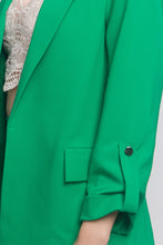 Load image into Gallery viewer, Woven Solid 3/4 Sleeve Blazer
