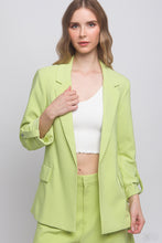 Load image into Gallery viewer, Woven Solid 3/4 Sleeve Blazer
