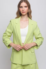 Load image into Gallery viewer, Woven Solid 3/4 Sleeve Blazer
