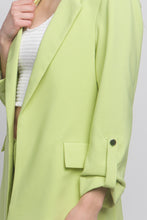 Load image into Gallery viewer, Woven Solid 3/4 Sleeve Blazer
