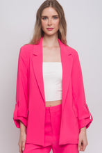 Load image into Gallery viewer, Woven Solid 3/4 Sleeve Blazer
