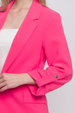 Load image into Gallery viewer, Woven Solid 3/4 Sleeve Blazer
