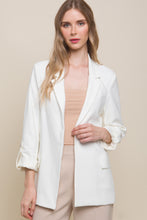 Load image into Gallery viewer, Woven Solid 3/4 Sleeve Blazer
