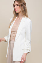 Load image into Gallery viewer, Woven Solid 3/4 Sleeve Blazer
