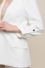 Load image into Gallery viewer, Woven Solid 3/4 Sleeve Blazer
