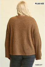 Load image into Gallery viewer, Novelty Knit And Solid Knit Mixed Loose Top

