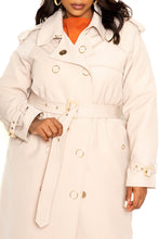 Load image into Gallery viewer, Trench Coat With Golden Button
