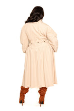 Load image into Gallery viewer, Puff Sleeve Trench Jacket Dress
