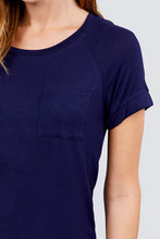 Load image into Gallery viewer, Short Raglan Slv Rayon Jersey Top
