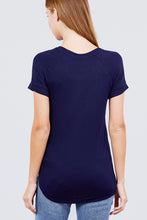 Load image into Gallery viewer, Short Raglan Slv Rayon Jersey Top
