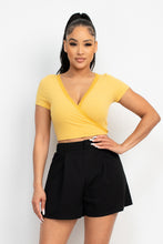 Load image into Gallery viewer, Wrap Surplice Lace Trim Top
