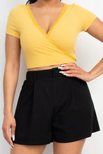 Load image into Gallery viewer, Wrap Surplice Lace Trim Top
