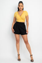 Load image into Gallery viewer, Wrap Surplice Lace Trim Top
