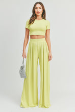 Load image into Gallery viewer, Crop Top And Palazzo Pants Set
