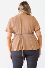 Load image into Gallery viewer, Plus Tie Detail Flare Top
