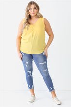 Load image into Gallery viewer, Plus Button Up Detail Sleeveless Top
