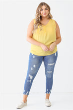 Load image into Gallery viewer, Plus Button Up Detail Sleeveless Top
