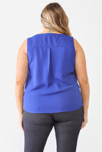 Load image into Gallery viewer, Plus Button Up Detail Sleeveless Top
