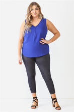 Load image into Gallery viewer, Plus Button Up Detail Sleeveless Top
