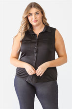 Load image into Gallery viewer, Plus Sleeveless Shirt Top
