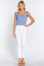 Load image into Gallery viewer, Smocking Ruffle Cami Woven Top
