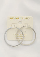 Load image into Gallery viewer, Square Edge Metal Hoop Earring
