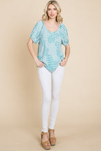 Load image into Gallery viewer, Hounds Tooth And Check Plaid Top
