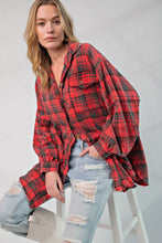Load image into Gallery viewer, Mineral Washed Plaid Shirt
