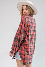 Load image into Gallery viewer, Mineral Washed Plaid Shirt
