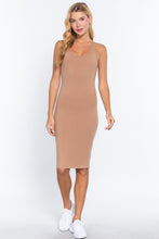 Load image into Gallery viewer, Racerback Sleeveless Midi Dress
