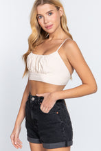 Load image into Gallery viewer, Back Ribbon Tie Cami Crop Top
