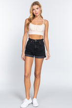 Load image into Gallery viewer, Back Ribbon Tie Cami Crop Top
