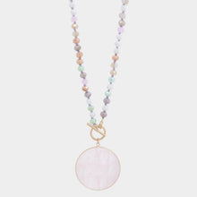 Load image into Gallery viewer, Stone Disc Beaded Necklace
