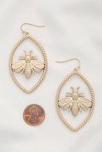 Load image into Gallery viewer, Bee Marquise Shape Dangle Earring
