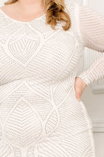 Load image into Gallery viewer, Patterned Rhinestone Plus Size Maxi Dress
