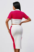 Load image into Gallery viewer, Corset Style Sweetheart Midi Dress
