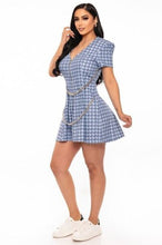 Load image into Gallery viewer, Houndstooth Chain-belt Dress
