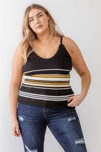Load image into Gallery viewer, Plus Ribbed Ruffle Tank Top
