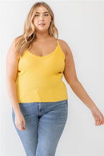 Load image into Gallery viewer, Plus Ribbed Ruffle Tank Top
