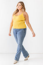 Load image into Gallery viewer, Plus Ribbed Ruffle Tank Top
